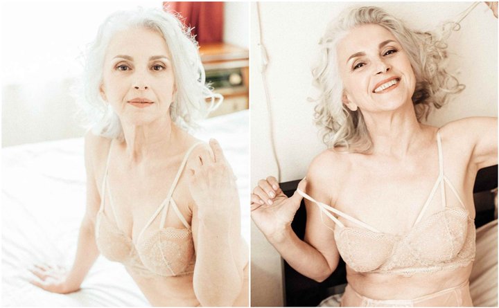 Красота зрелости: 61-летняя женщина снялась в фотосессии для российской марки белья